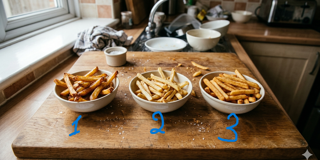 «Вкус как во “Вкусно и Точка”»: 4-5 картофелин, 180°C и секрет — солить только после! Какой способ выбрал тот, кто перепробовал все 3