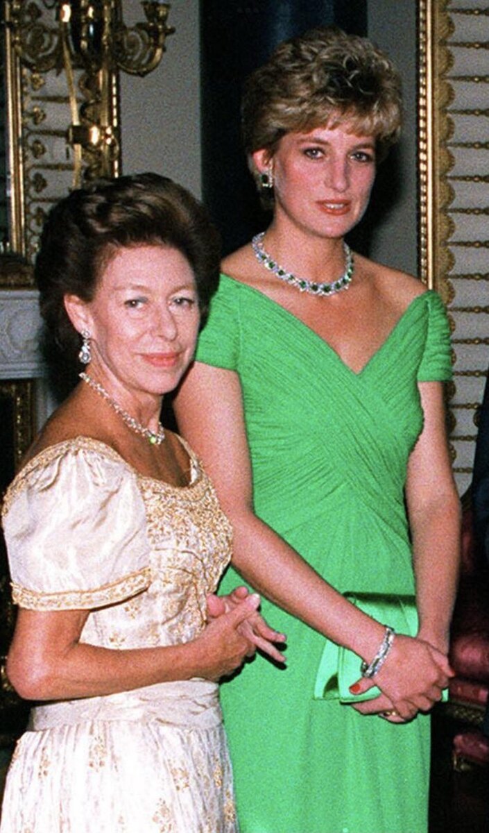 Принцесса Маргарет и принцесса Диана