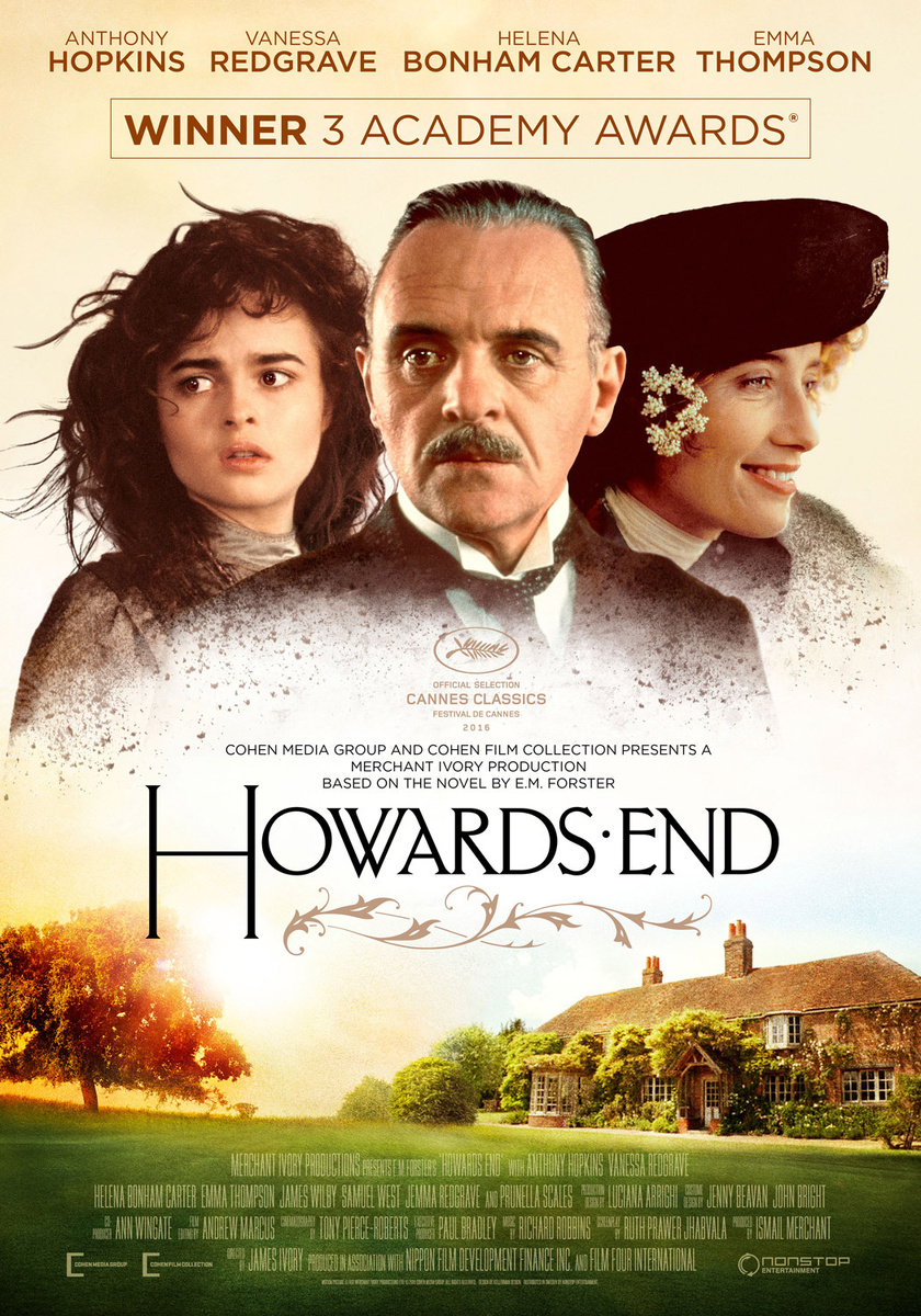Постер к фильму “Говардс Энд / Howards End” (источник: https://ru.kinorium.com/95307/gallery/poster/?photo=50394361)