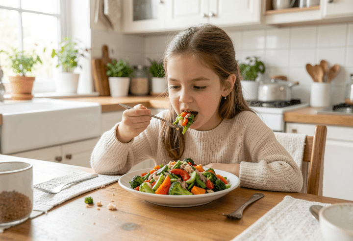 Детям понравится: яркий весенний салат из овощей