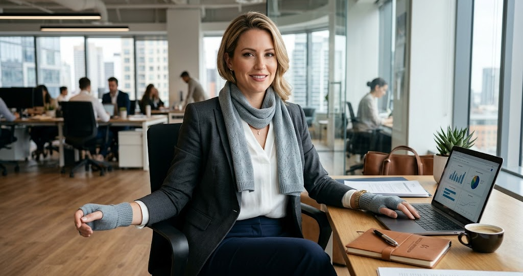 Вязаные аксессуары в офисном стиле: 7 идей для делового образа