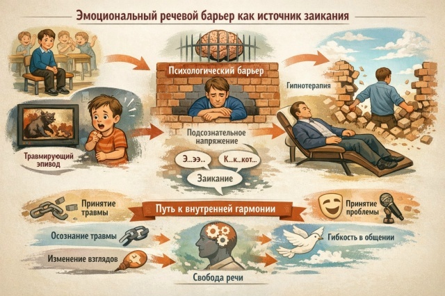 Эмоциональный речевой барьер как источник заикания
