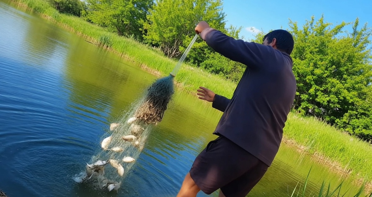 Кастинговая сеть и ее улов