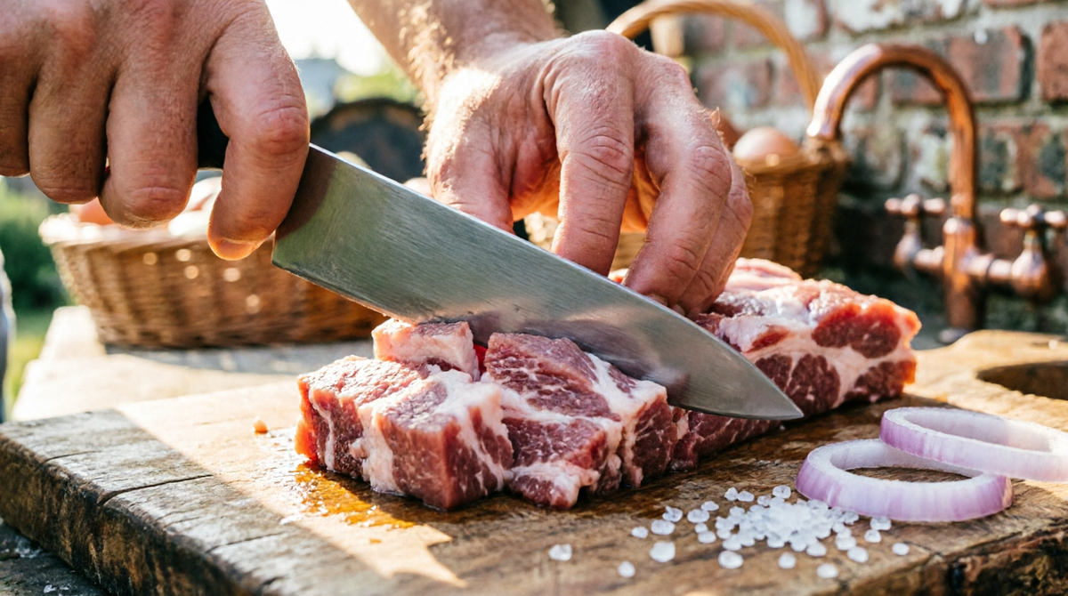 Нарезка мяса — первый шаг к идеальному шашлыку!