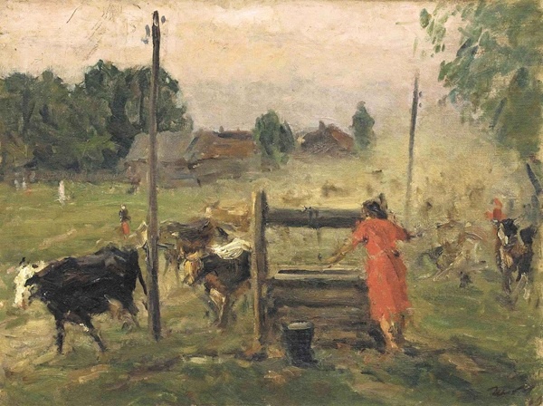 Цыплаков. Стадо возвращается. 1939.