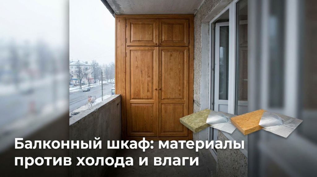    Пример функционального шкафа для балкона, выполненного своими руками. MDKUHNY