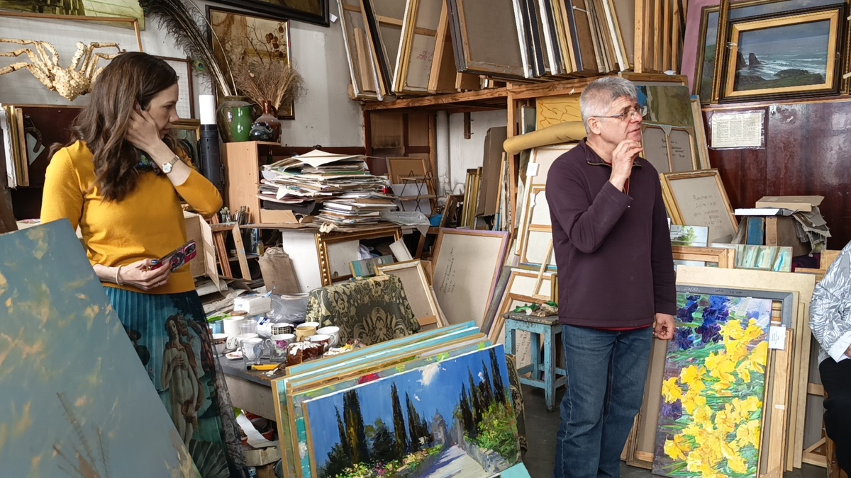 ЭКСКУРСИЯ В МАСТЕРСКУЮ К ХУДОЖНИКУ СЕРГЕЮ ФОРОСТОВСКОМУ С ЕЛЕНОЙ ФИЛИМОНОВОЙ