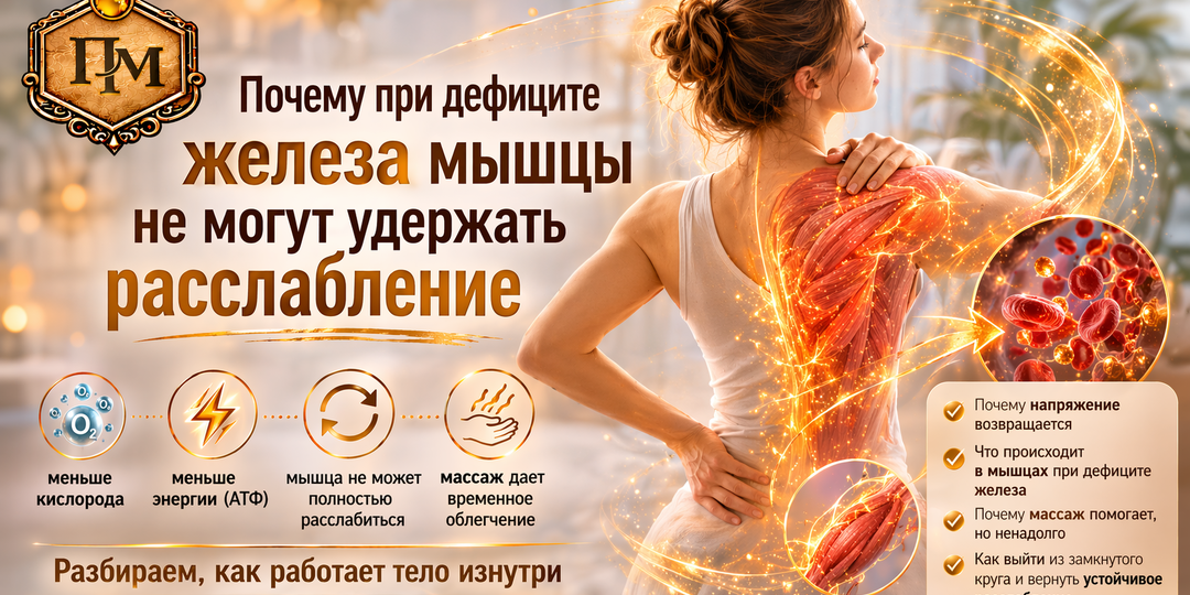 🔥 Почему при дефиците железа мышцы не могут удержать расслабление