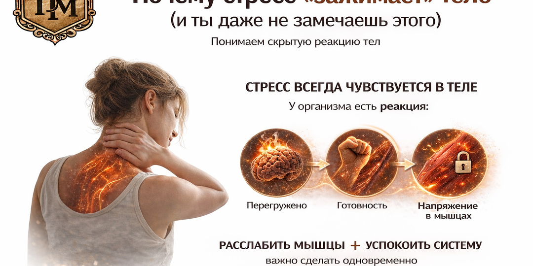 🔥 Почему стресс «зажимает» тело (и ты даже не замечаешь этого)