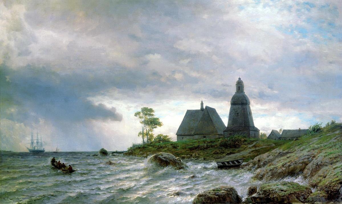 Картина Л. Лагорио «Северный пейзаж» (1872)