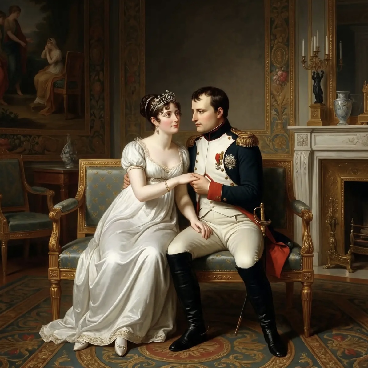Наполеон и Жозефина. Иллюстрация ИИ