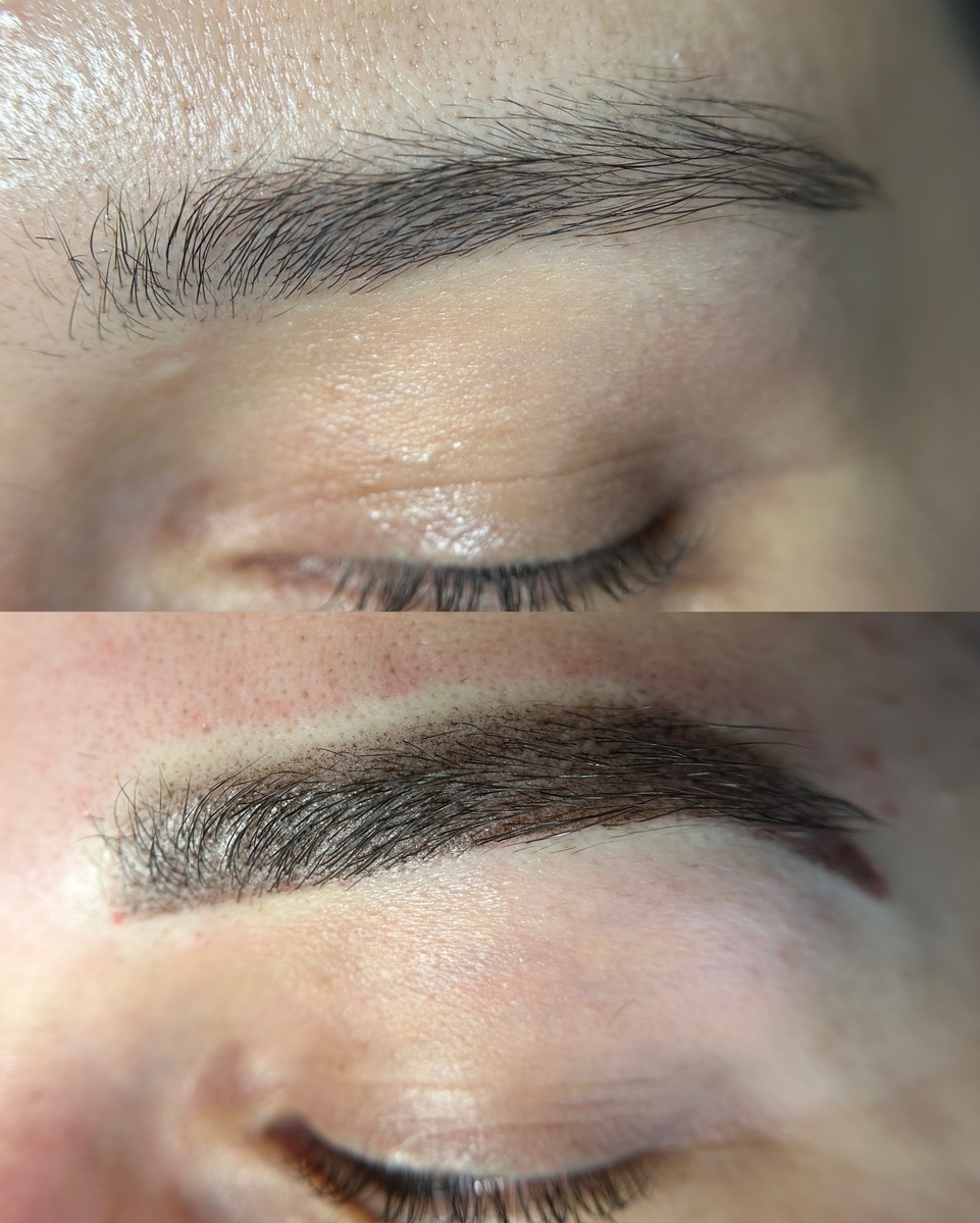 Мои брови до/после