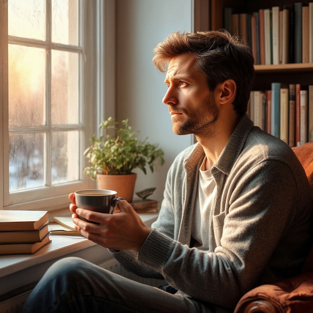 Почему в детстве всё было прозрачно, легко и радостно, а потом не так? Потому что появляется идея, что есть нечто Большее, чем смотреть в окно или пить чай или смеяться над шутками близких... 