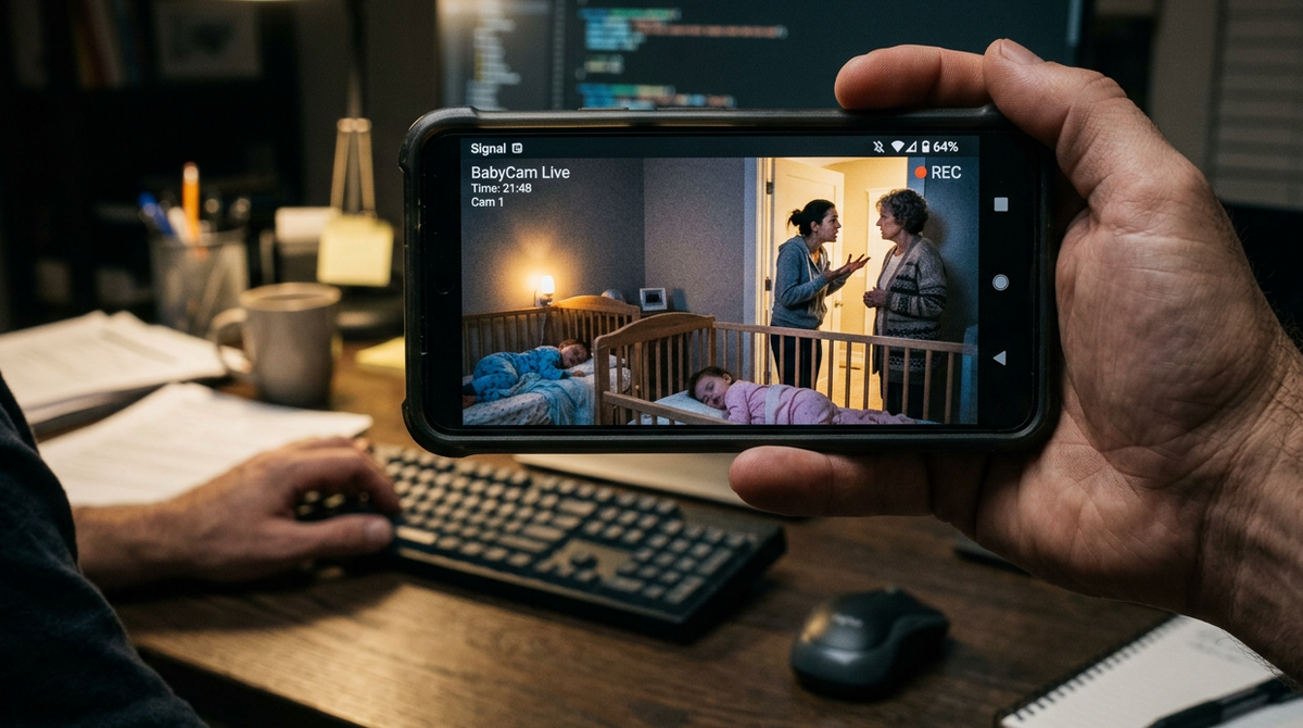 Я просто хотел посмотреть, спят ли мои двойняшки. Вместо этого высокочувствительный микрофон няни передал мне план моего банкротства