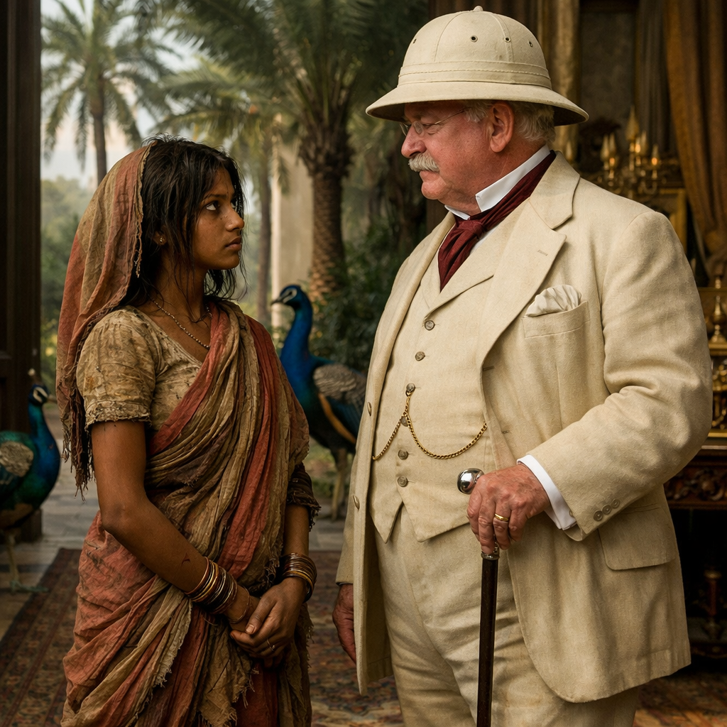Индийская женская и английский джентльмен