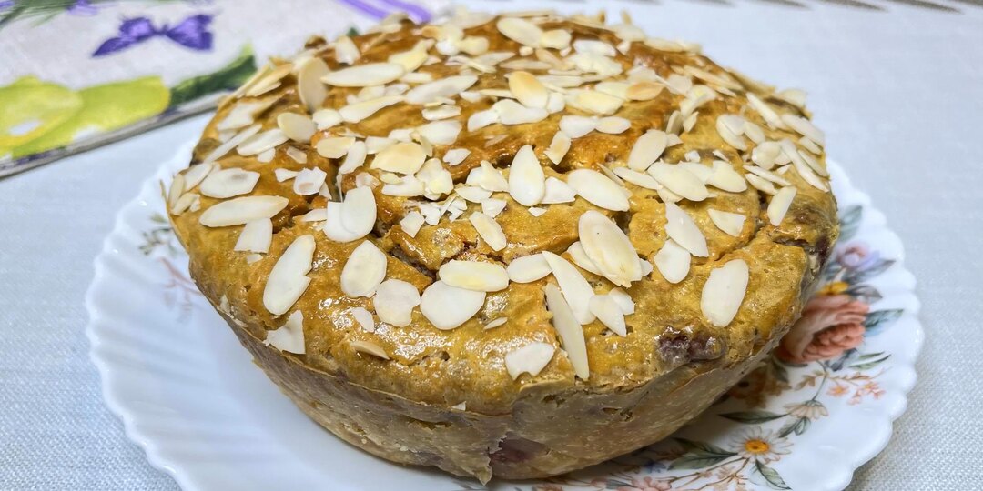 Овсяный пирог с малиной. Пышный вкусный сытный. Без глютена.