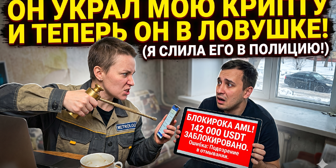 Муж без спроса вывел мою криптовалюту. Утром биржа заблокировала его аккаунт с чужим миллионным депозитом