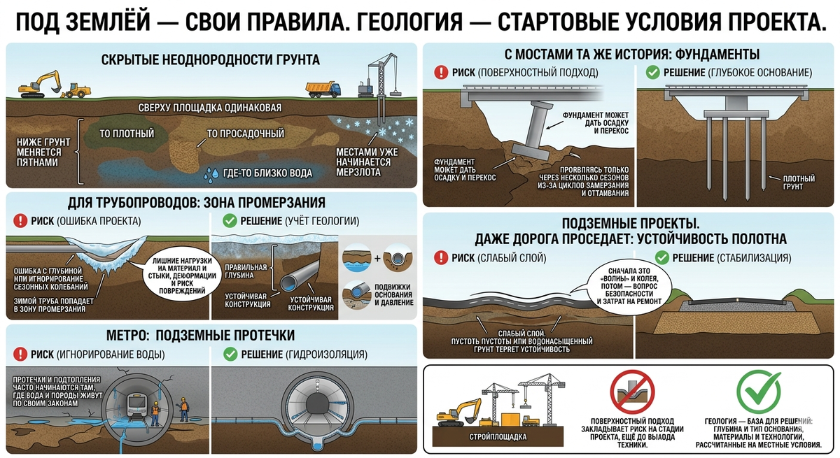 Геология это не просто грунт, это правильность решений.