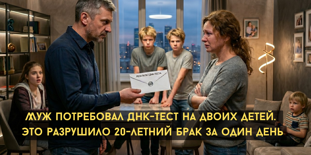 Муж потребовал ДНК-тест на двоих детей. Это разрушило 20-летний брак за один день