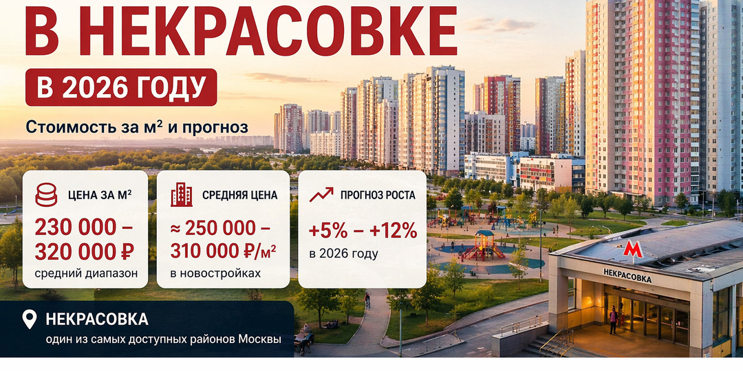 Сколько стоит квартира в Некрасовке в 2026 году — цены за м² и прогноз | MapEstate