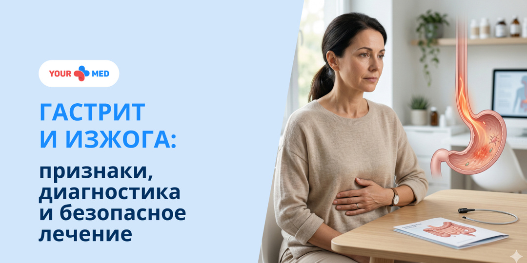 Гастрит и изжога: когда домашние методы не помогают и нужна диагностика