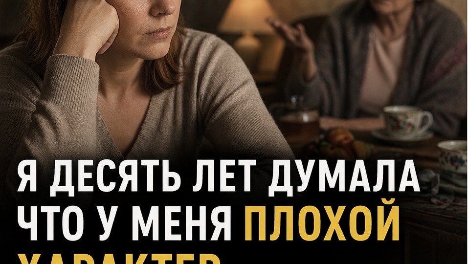 Зря Я десять лет думала что у меня плохой характер. Потом поняла — это мама так говорила