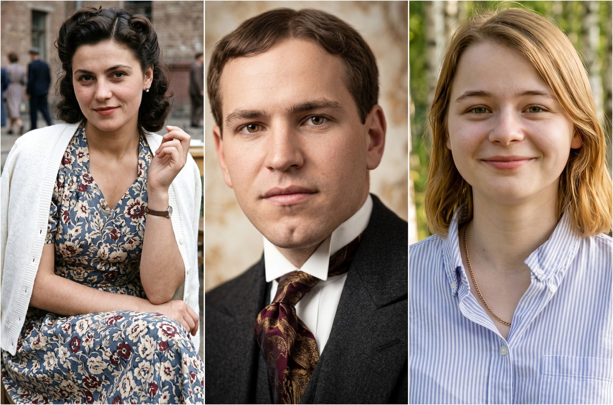 Слева - Эра - единственная дочь Жукова, которая дожила до наших дней. В центре - сам Георгий Жуков в молодости (узнаете его таким?). Справа - правнучка Варвара. 