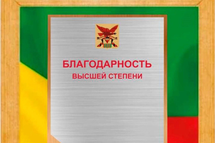Новую награду — благодарность губернатора высшей степени утвердили в Забайкалье