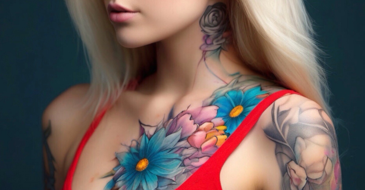 тату на ключице