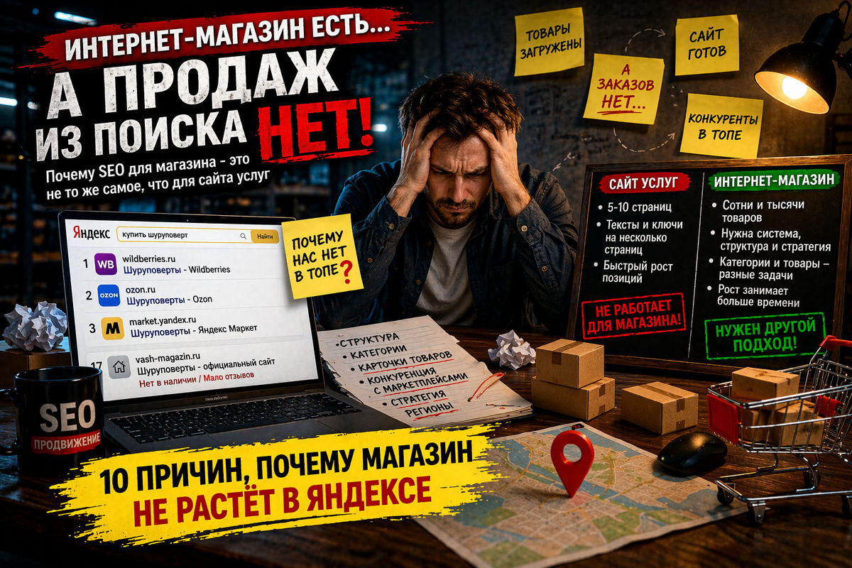 Интернет магазин не в ТОП