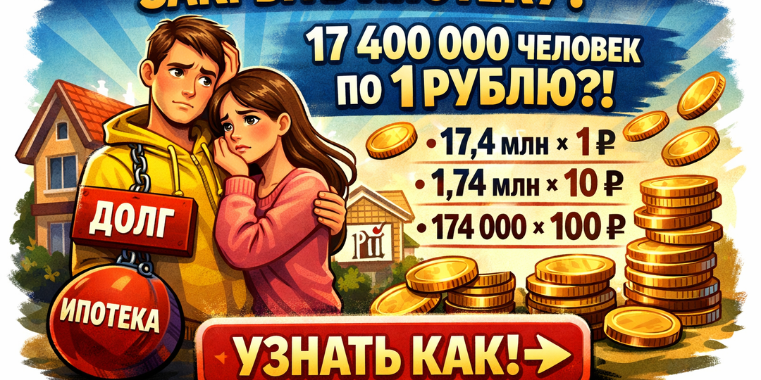 Мне не нужен миллионер. Мне нужны 17,4 млн человек по 1 рублю