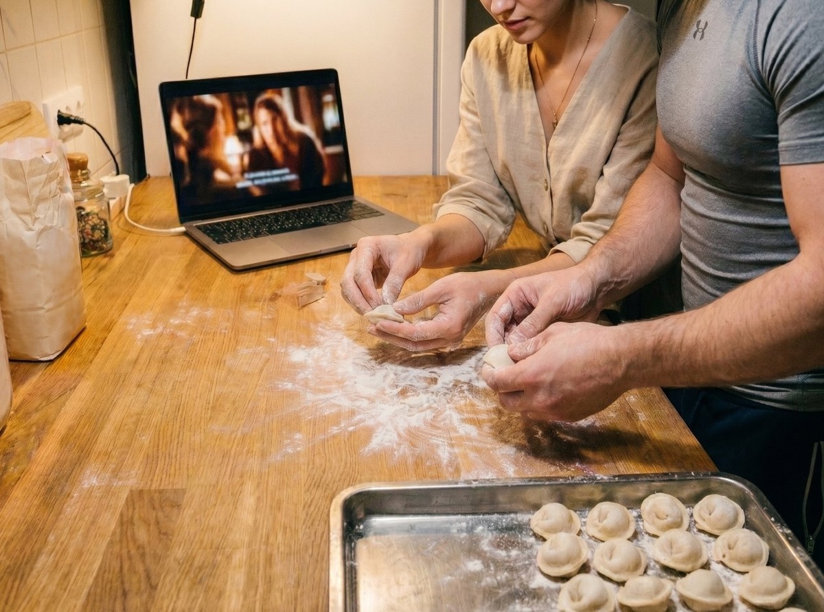Лепка пельменей - это не про еду. Это единственные два часа в неделю, когда мы откладываем телефоны и просто разговариваем.
