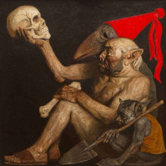 Г.М.Коржев. Череп предков. 1991. Собственность семьи художника.