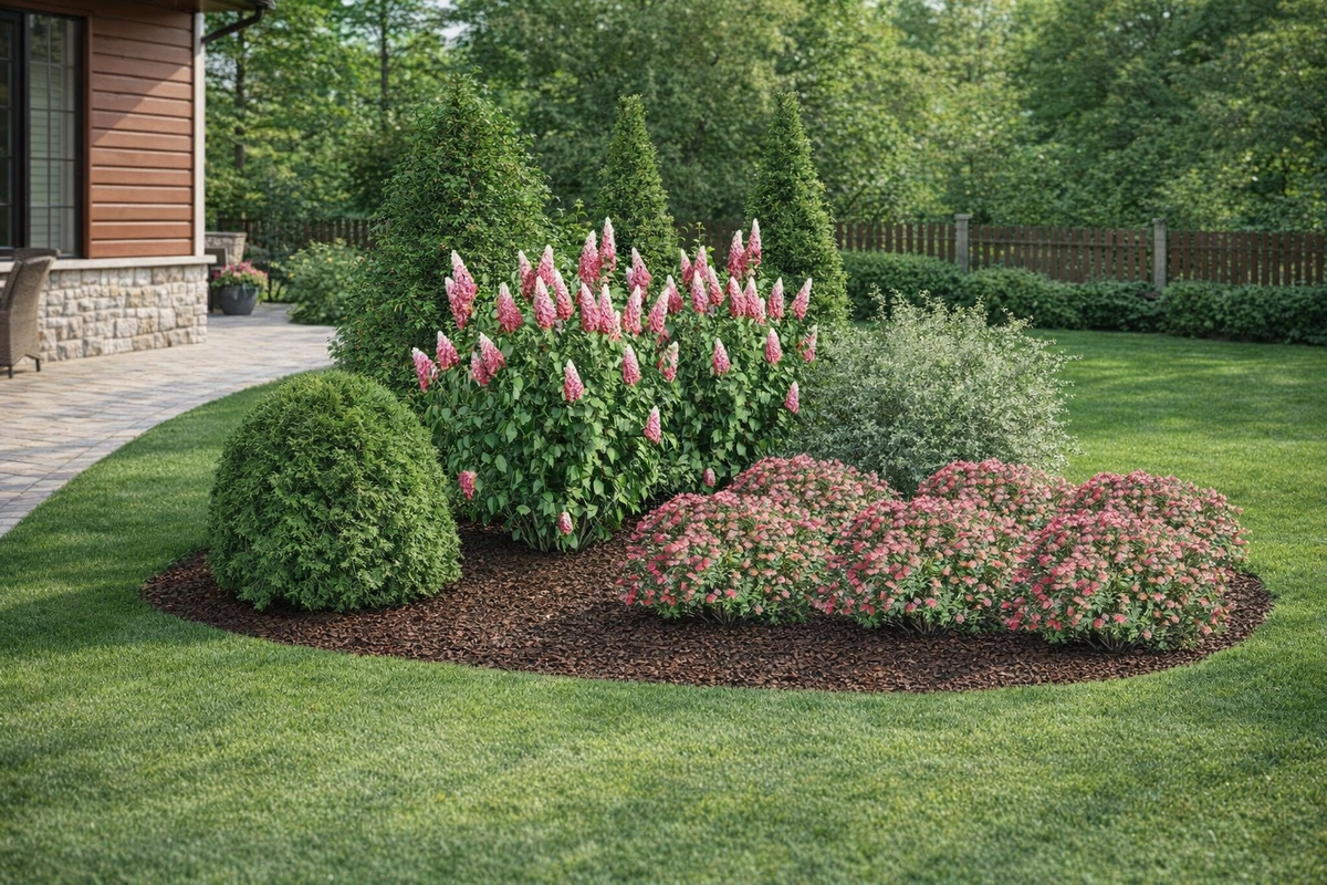 LandComp - Альбом решений - готовая композиция с визуализацией, схемой посадки, списком растений, сметой 