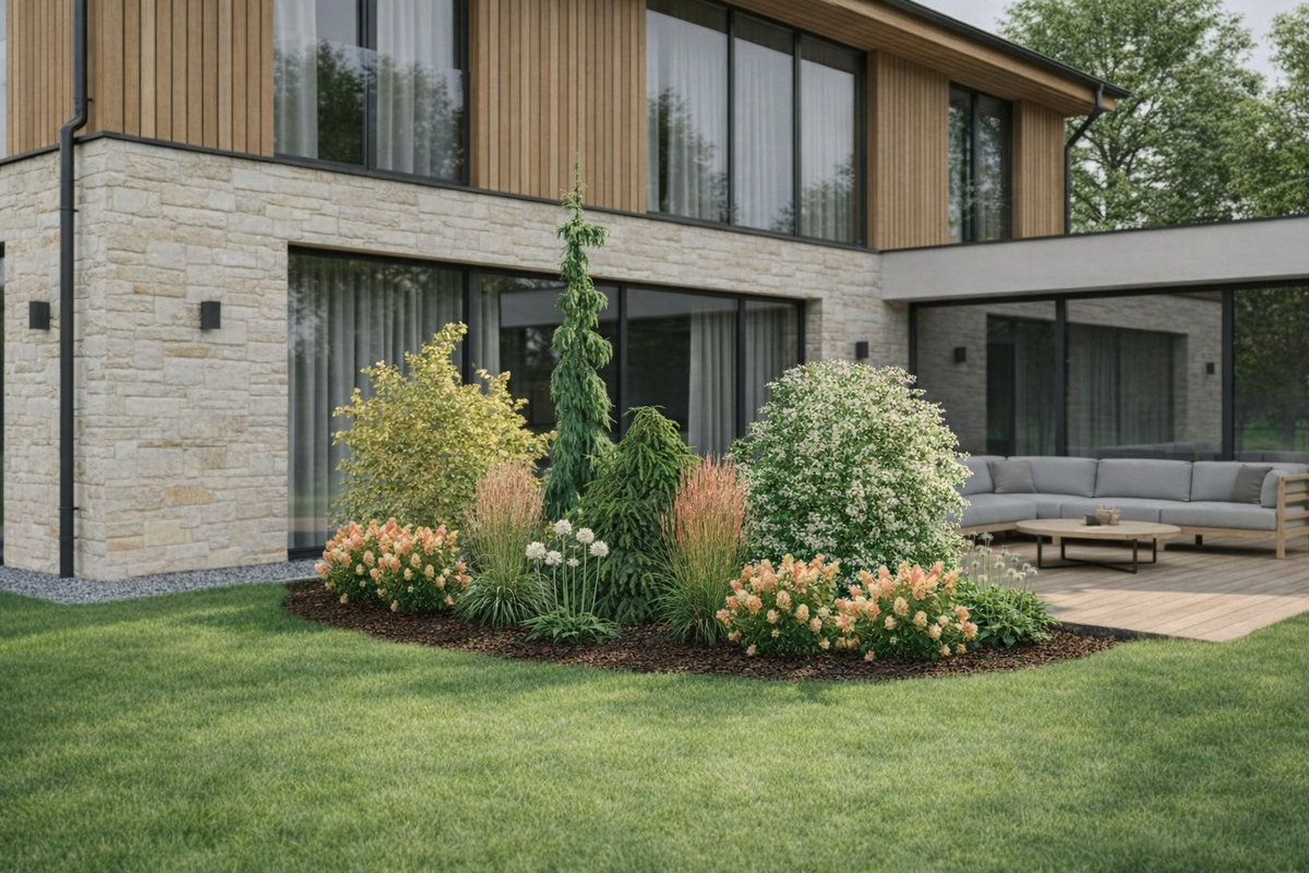 LandComp - Альбом решений - готовая композиция с визуализацией, схемой посадки, списком растений, сметой 