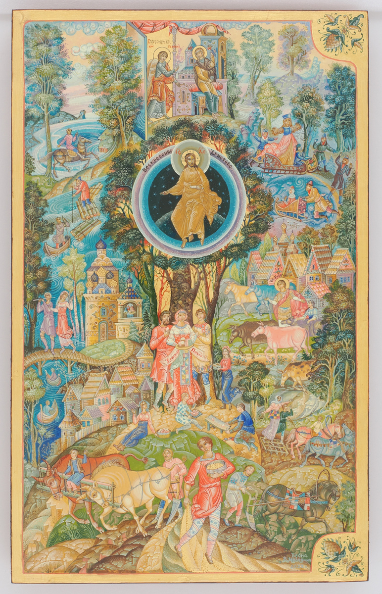 Владимир Молодкин. Панно «Русь Праздничная. “Весна”». Мстёра. 2022. Собственность автора