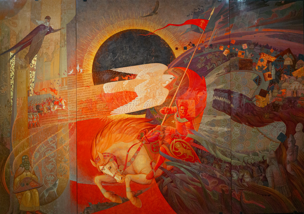 Денис Молодкин (р. 1971). Триптих «Слово о полку Игореве». Мстёра, 2024. Собственность автора 