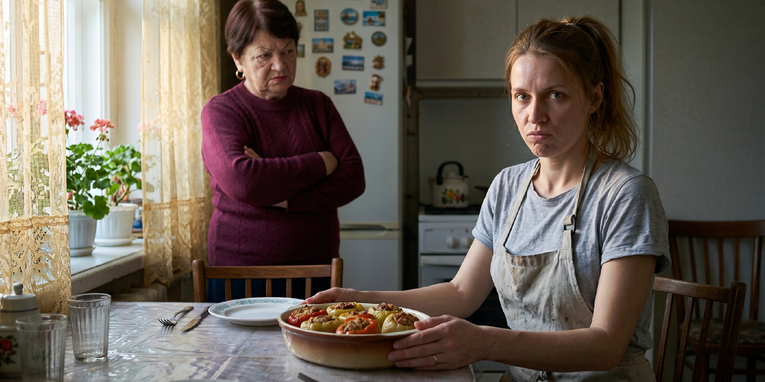Ванечка мой на помоях вырос из-за тебя — сказала свекровь