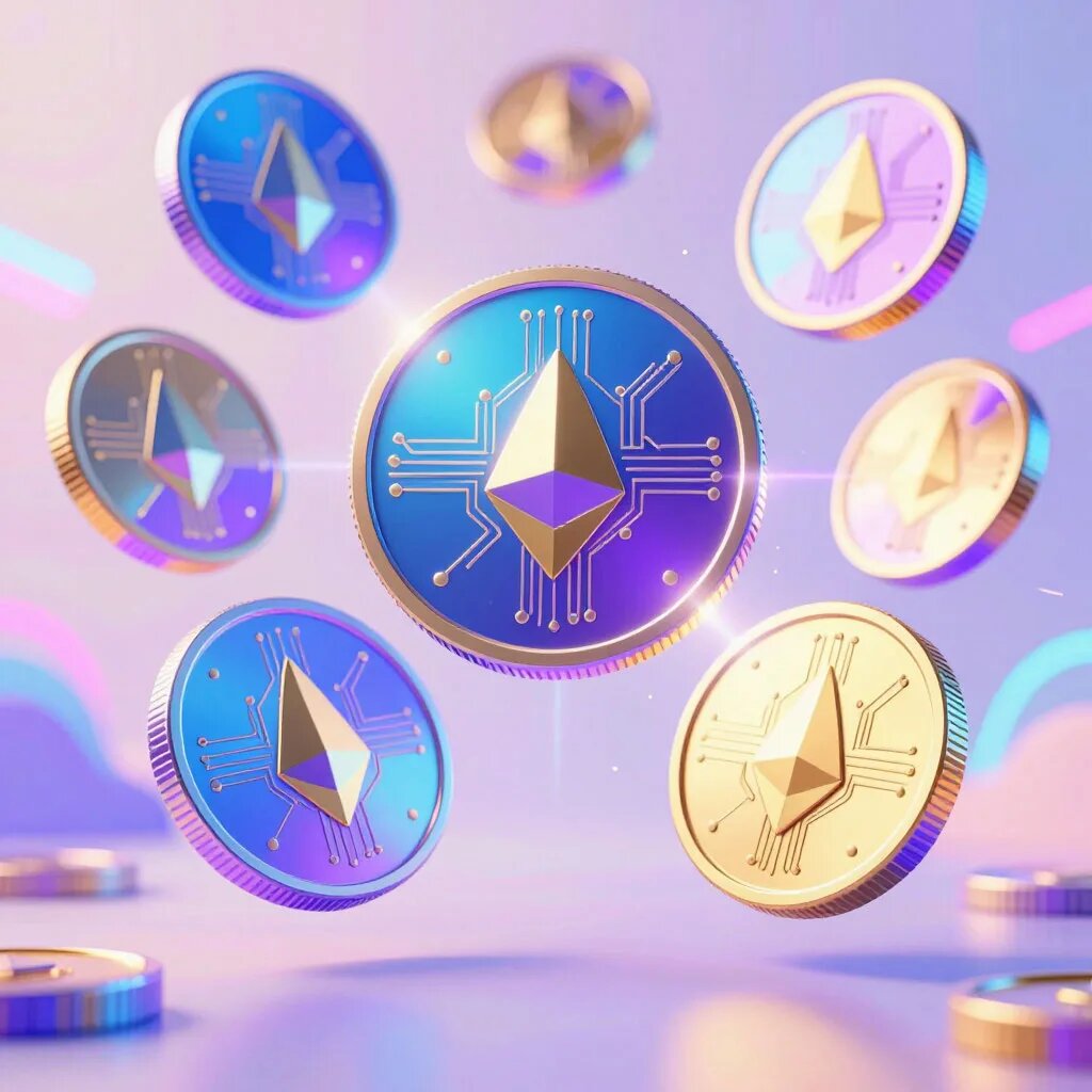 Криптовалюты. Иллюстрация сгенерирована нейросетью