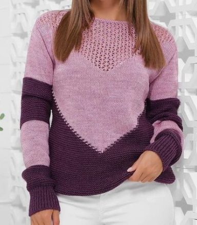 🧶💛💚Сочетание двух цветов в вязании🧶💜💙