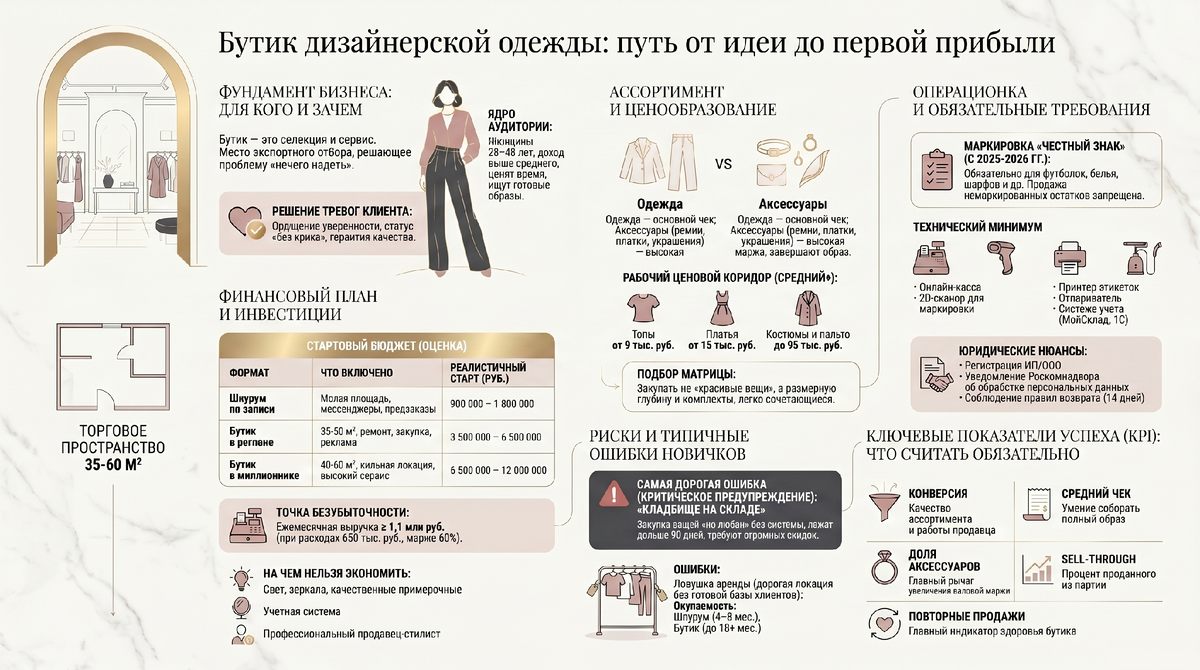 Как открыть бутик одежды план