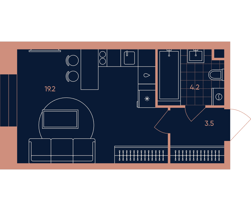 Однокомнатная квартира новостройка "ERA" Даниловский район Москвы