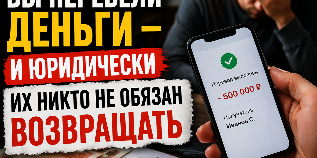 Вы перевели деньги — и юридически их никто не обязан возвращать