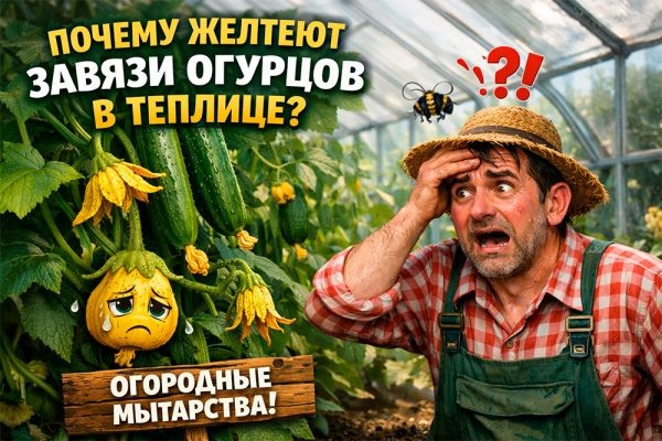 Почему желтеют завязи огурцов в теплице – 12 причин, из-за которых будущий урожай превращается в драму, и что делать без паники? 🥒