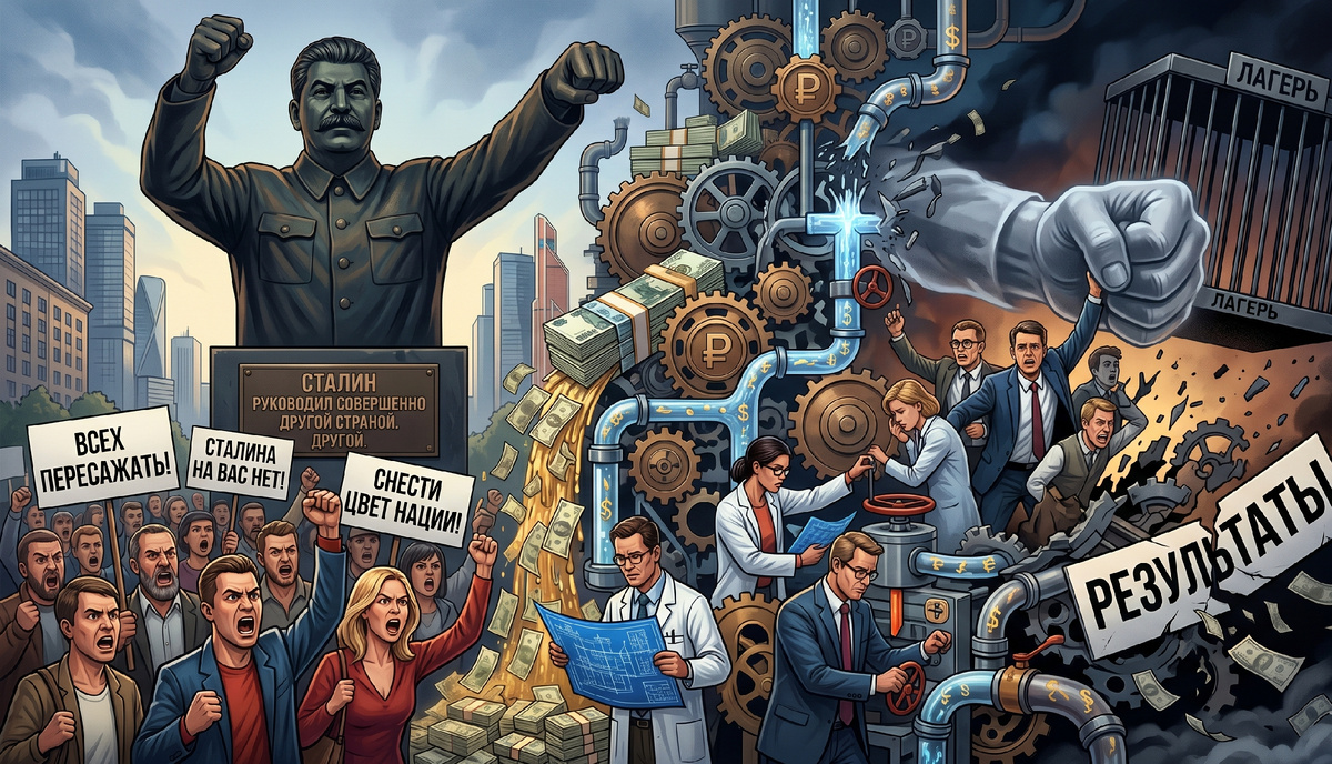 "Верните нам Сталина!" Изображение сгенерировано нейросетью