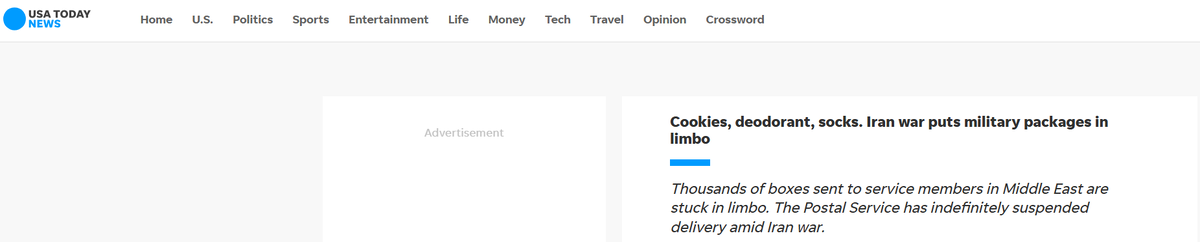 Печенье, дезодорант, носки. Война в Иране ставит под угрозу доставку военных посылок.
Тысячи посылок, отправленных военнослужащим на Ближнем Востоке, застряли в неопределенном положении. Почтовая служба приостановила доставку на неопределенный срок на фоне войны с Ираном