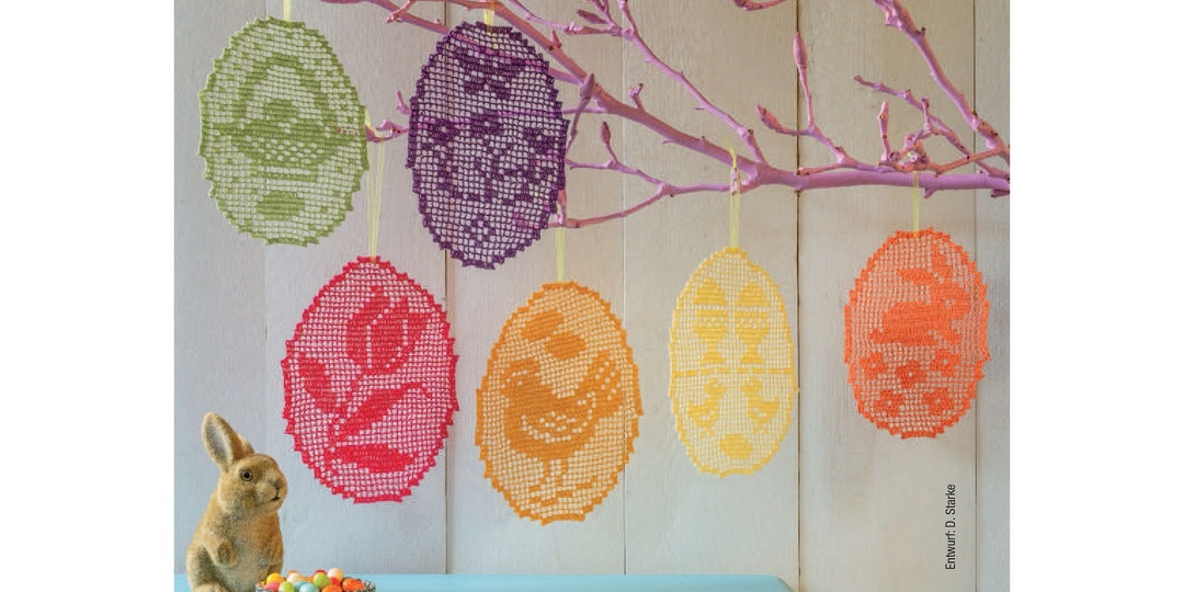 7 идей переделки вязаных изделий крючком на пасхальную тематику в филейной технике