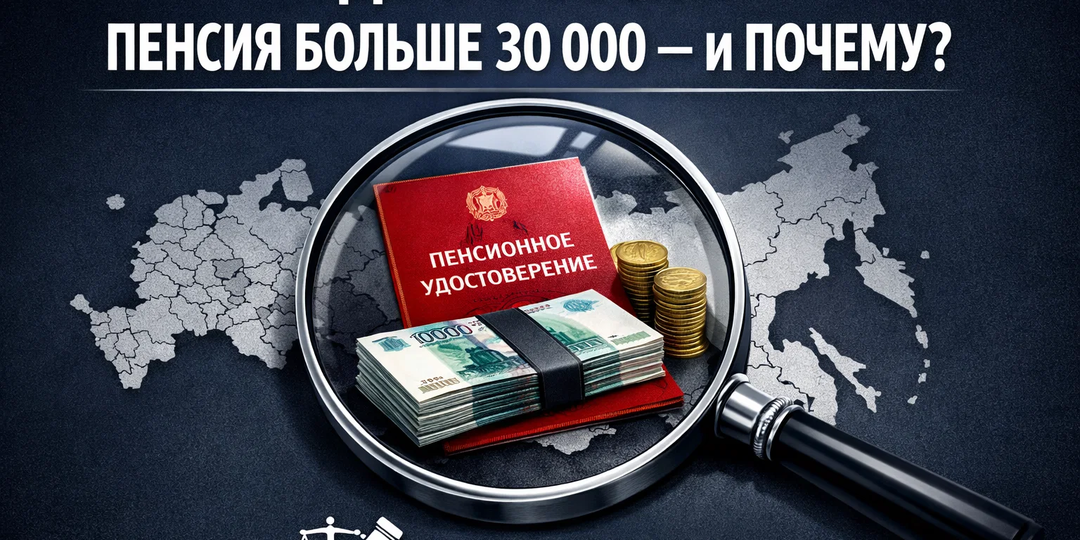 ГДЕ В РОССИИ ПЕНСИЯ БОЛЬШЕ 30 000 — И ПОЧЕМУ?