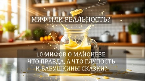 10 МИФОВ О МАЙОНЕЗЕ. ЧТО ПРАВДА, А ЧТО ГЛУПОСТЬ И БАБУШКИНЫ СКАЗКИ?