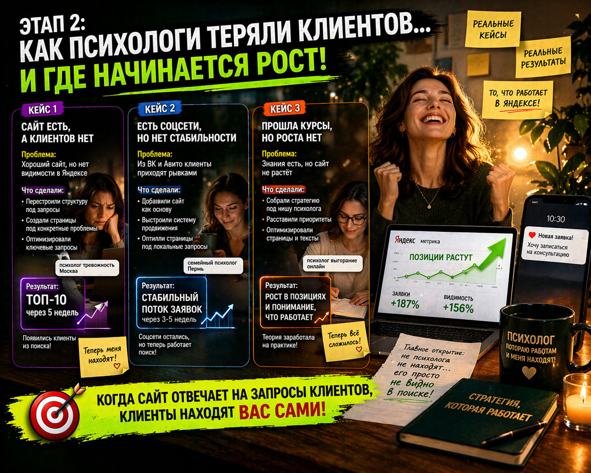 Как психологи теряют клиентов из поиска — и где начинается рост